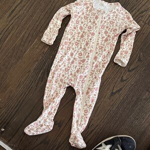 Quincy Mae Pink Floral Kids Footie